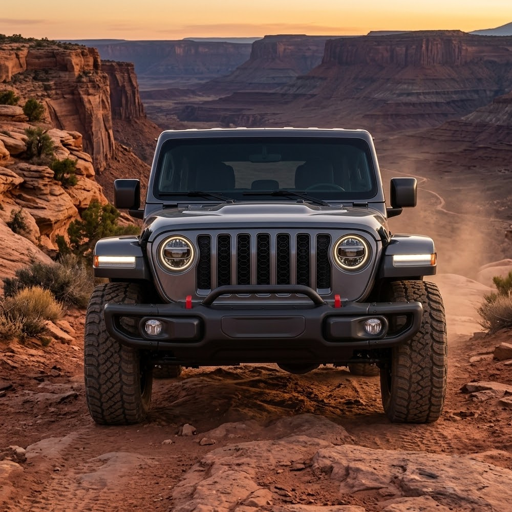 Off-road bumper on Jeep